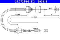 Ate 24372805182 Kupplungsseil Seilzug Kupplung KupplungsbetäTigung 590518
