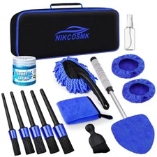 15Pcs Car Interior Detailing Kit Car Cleaning Kit Interior Cleaner with Winds...