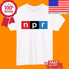 NPR National Public Radio Men's White Size S to 5XL