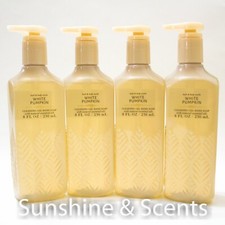4-Pack Bath and Body Works WHITE PUMPKIN Cleansing Gel Hand Soap 8 oz Each NEW