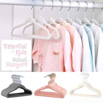 25 Non Slip Baby Toddler Small Velvet Hangers Dress Clothing