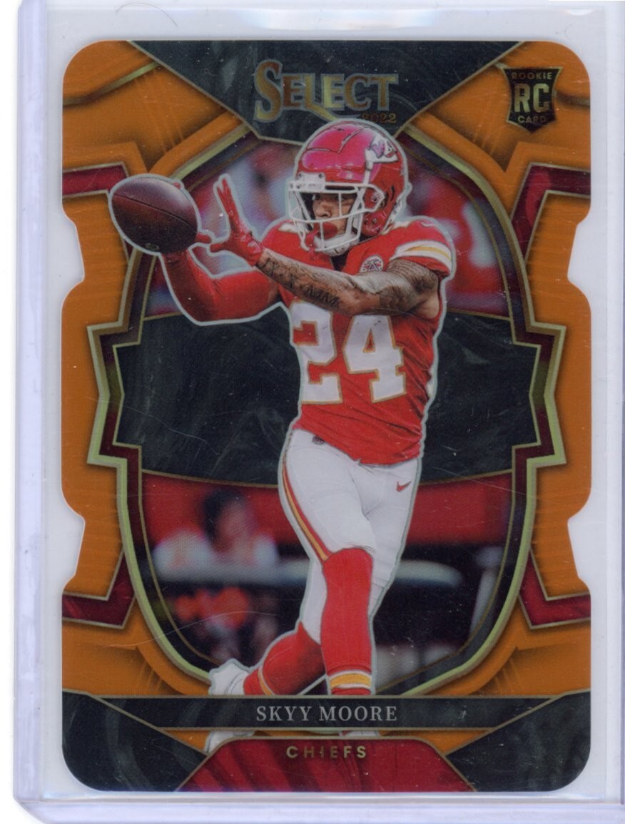 Skyy Moore 2022 Select Concourse Orange Die Cut #21 77/199 KC Chiefs