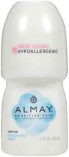 Almay Roll-On Anti-Perspirant  Deodorant Sensitive Skin Unscented 1.7oz 12 Pack