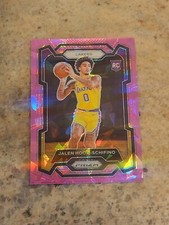2023-24 Panini Prizm Jalen Hood-Schifino Pink Cracked Ice Prizm RC #145 Lakers
