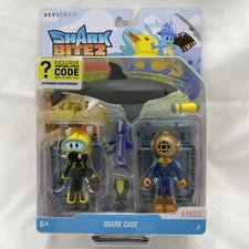 Devseries Shark Bite 2 Shark Cage Toy + Virtual Item Code - New