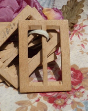 LOT  7 ANCIENNES BOUCLES de CEINTURE en bois non finies pour réalisation
