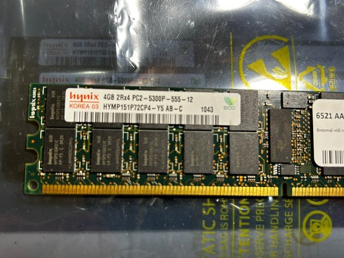 4GB, 2Rx4 PC2-5300P-555-12, 4 pcs, 16GB Total - Picture 4 of 4