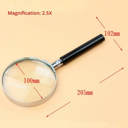 Pocket 50-100mm 3X 5X Magnifier for Reading Hand Held Glass Portable Magnifying - Bild 9 von 15