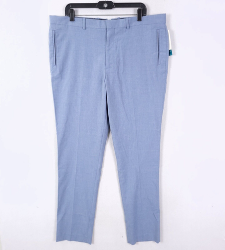 Herren Perry Ellis sehr schmale Anzughose 38 x 34 schmal blau schmale Chinohose Chino