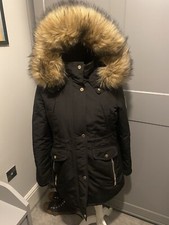 Holland Cooper Black Mountaineer Parka Size L Uk 12