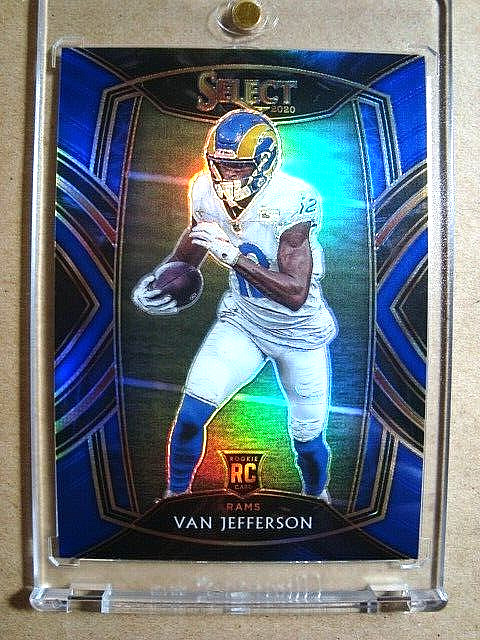 2020 Van Jefferson Panini Select Rookie Blue Prizm Club Level RC /75 MINT 🔥