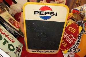 Vintage 1962 Pepsi Cola Soda Pop Restaurant Menu Chalkboard 30" Metal