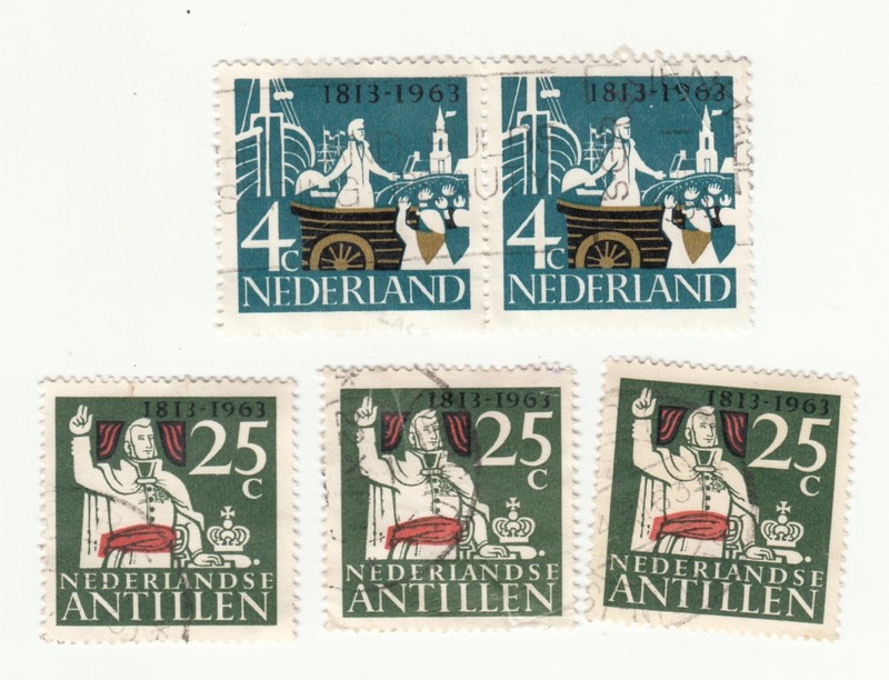 NETHERLANDS & NETHERLANDS ANTILLES 1963. 150 Years of the Kingdom. Used.  