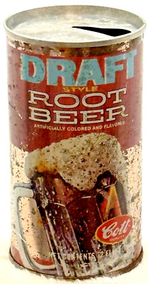 1970 s  RARE  Colt-Draft Root Beer   -New Haven, Conn.-12 oz-Steel Soda-Pop Can