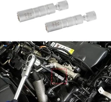 New 14MM 16MM Thin Wall Magnetic Swivel Spark Plug Socket 12-Point Removal Tool