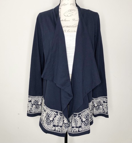 Lucky Brand Lucky Lotus Navy Open Front 