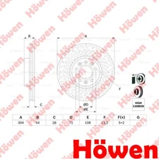 Fits Citroen Dispatch Peugeot Expert Toyota ProAce Brake Disc Front Howen