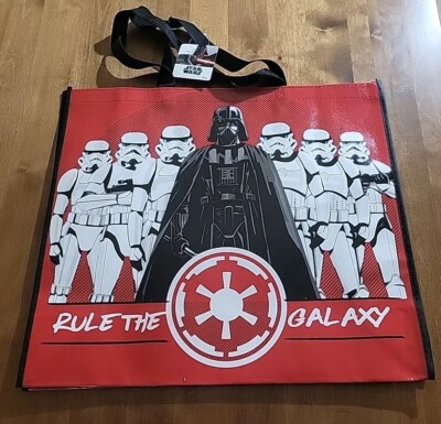 NEW Star Wars Darth Vader and Rule The Galaxy Large Recycled Shopper Tote Bag