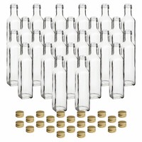 24X Glasflasche 250 Ml Maraska Mit Schraubdeckel Gold - Flasche FüR LiköR, ÖL
