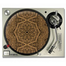 Mandala Vinyl CORK SLIPMATS / Turntable SLIP MATS