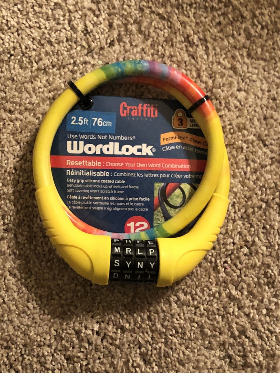 GRAFFITI WORD LOCK (2.5'-76CM) RESETTABLE -SEC LEVEL3, FORM-FLEX