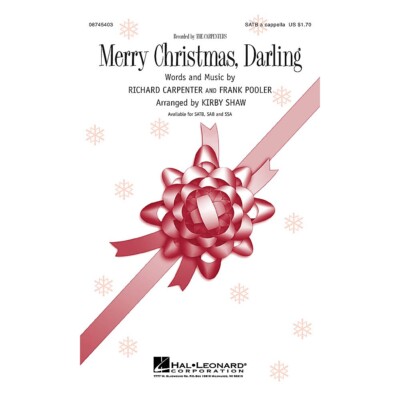 Hal Leonard Merry Christmas, Darling SAB A Cappella Arranged by Kirby Shaw 884088064785 | eBay