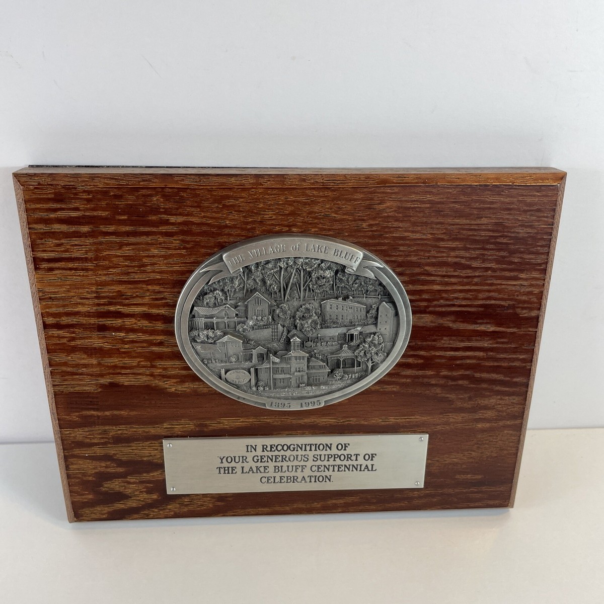 Village of Lake Bluff Illinois 1895 - 1995 Centenial plaque