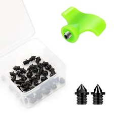 50 Pcs Steel Track Spikes Assortment, 1/8-1/2, Wrench, Shoe Replacements