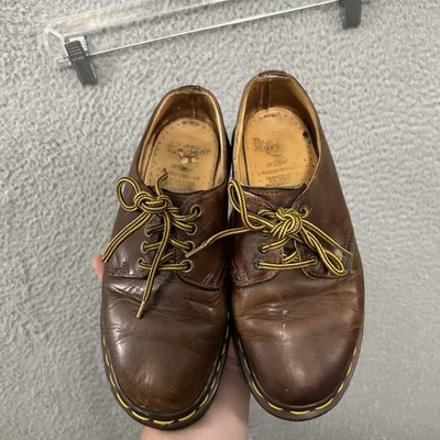 Doc Marten Shoes Size 3 Brown Leather Kids Boys Junior 1461 Made In England