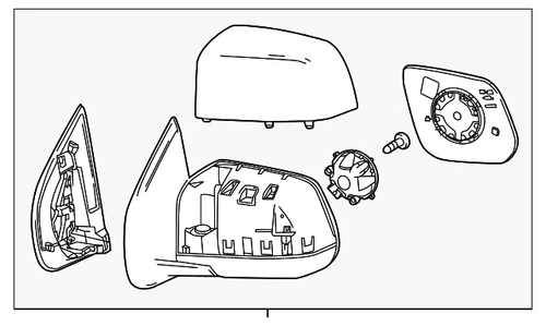Genuine GM Chrome Passenger Side Door Mirror Housing 84979811