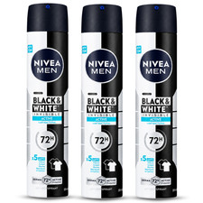 NIVEA Men Black White Active Deodorant Spray 200ml 3 Pack