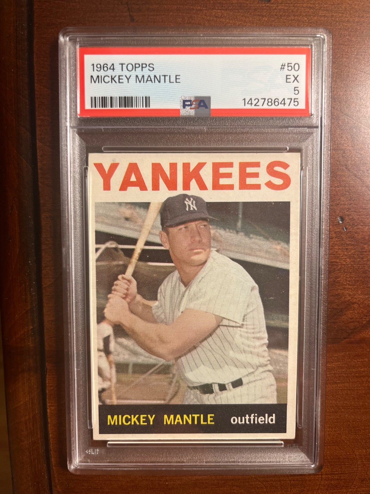 1964 Topps Mickey Mantle #50 PSA 5 Yankees