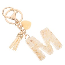 Durable Plastic Resin Letter Keychains Adorable Initial Keyring for Women