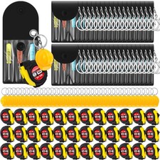 Jutom 45 Pcs Mini Construction Helmet Keychains Tape Screwdrivers Tool Adult Men