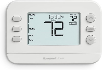 New! Programmable Thermostat, Single-Stage, 1 Heat/1 White