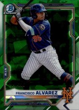 2021 Bowman Chrome Sapphire Francisco Alvarez Prospects Green #/125 Mets