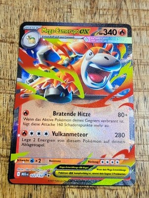 Mega Camerupt EX 022/132 MEG Double Rare Pokemon Mega Entwicklungen Near Mint  