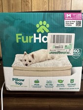 FurHaven Pet Products Medium Embossed Faux Fur & Suede Pillow Top Mattress Bed