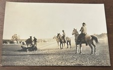  Billings ,Montana , the Bull The Cow Cowboy Rodeo Real Photo Postcard