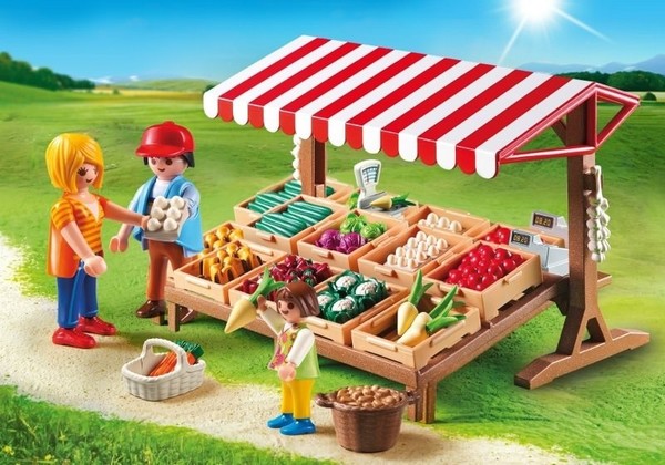 Playmobil 6121 Mercado de Agricultores Soporte de Hortalizas