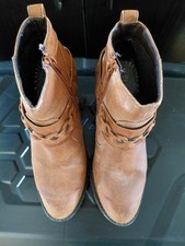 Marks And Spencer Ladies Ankle Cowboy Boots, Size 5.5, Pre-owned