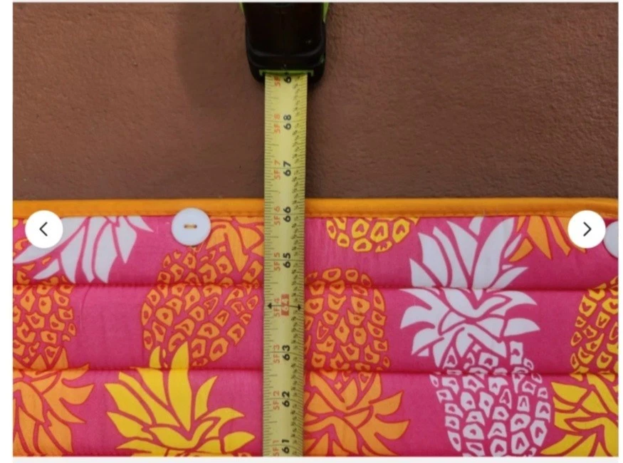 *Bien querida* Bonita colchoneta de playa/yoga con diseño de piña rosa/naranja con almohada Foto 3 de 4