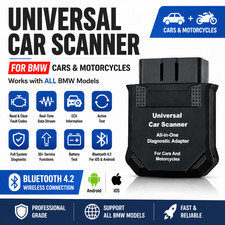 Universal Car Scanner Obd2 Bluetooth 4.2 For Bmw Bimmercode Motoscan Ios Android