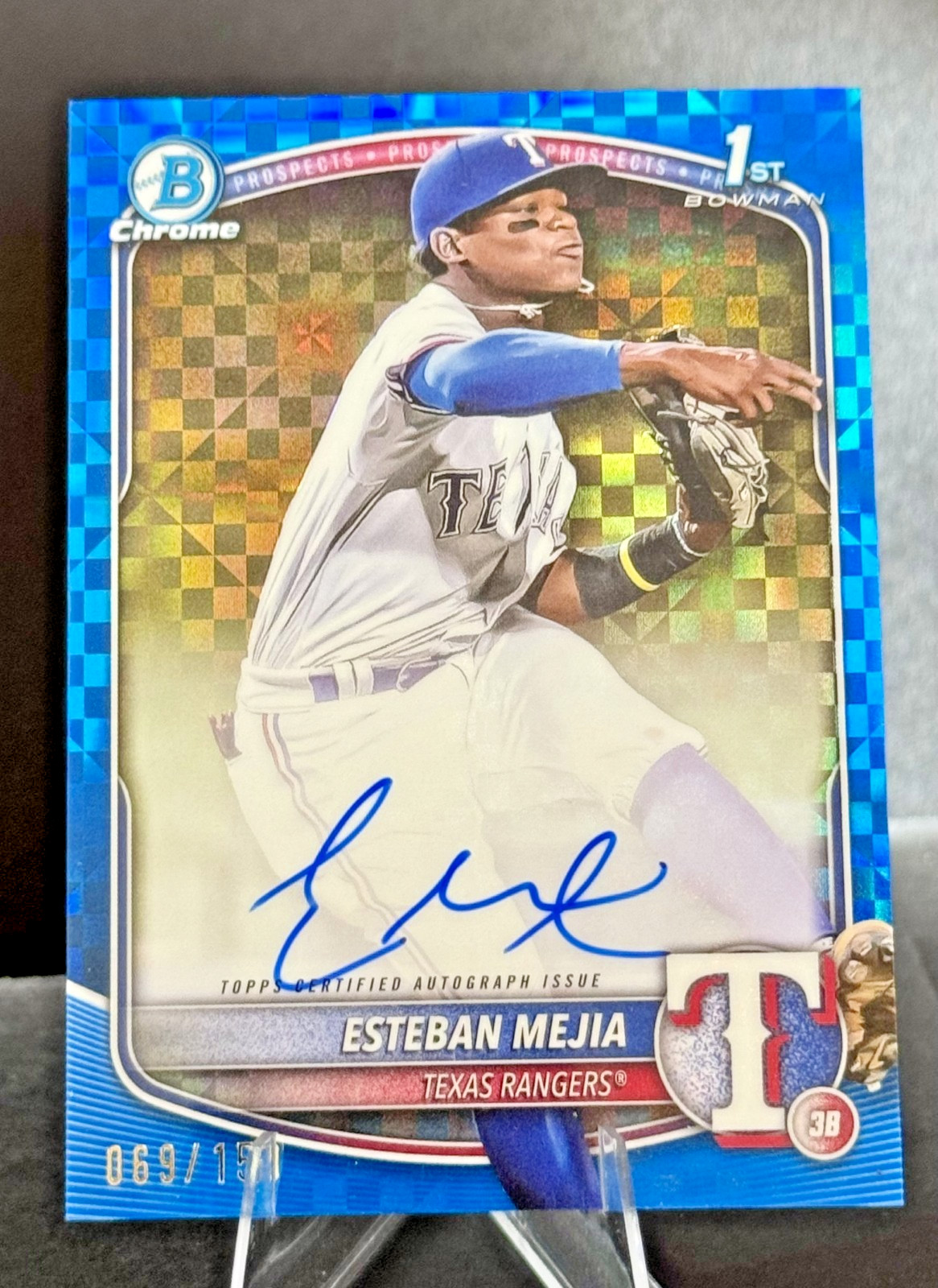 2025 Bowman Chrome - Esteban Mejia 1st Auto Blue Refractor /150 🔥🔥