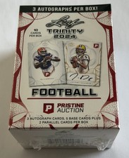2024 Leaf Trinity x Pristine Auction Collab Sealed Football Card Box w/ 3 Autos