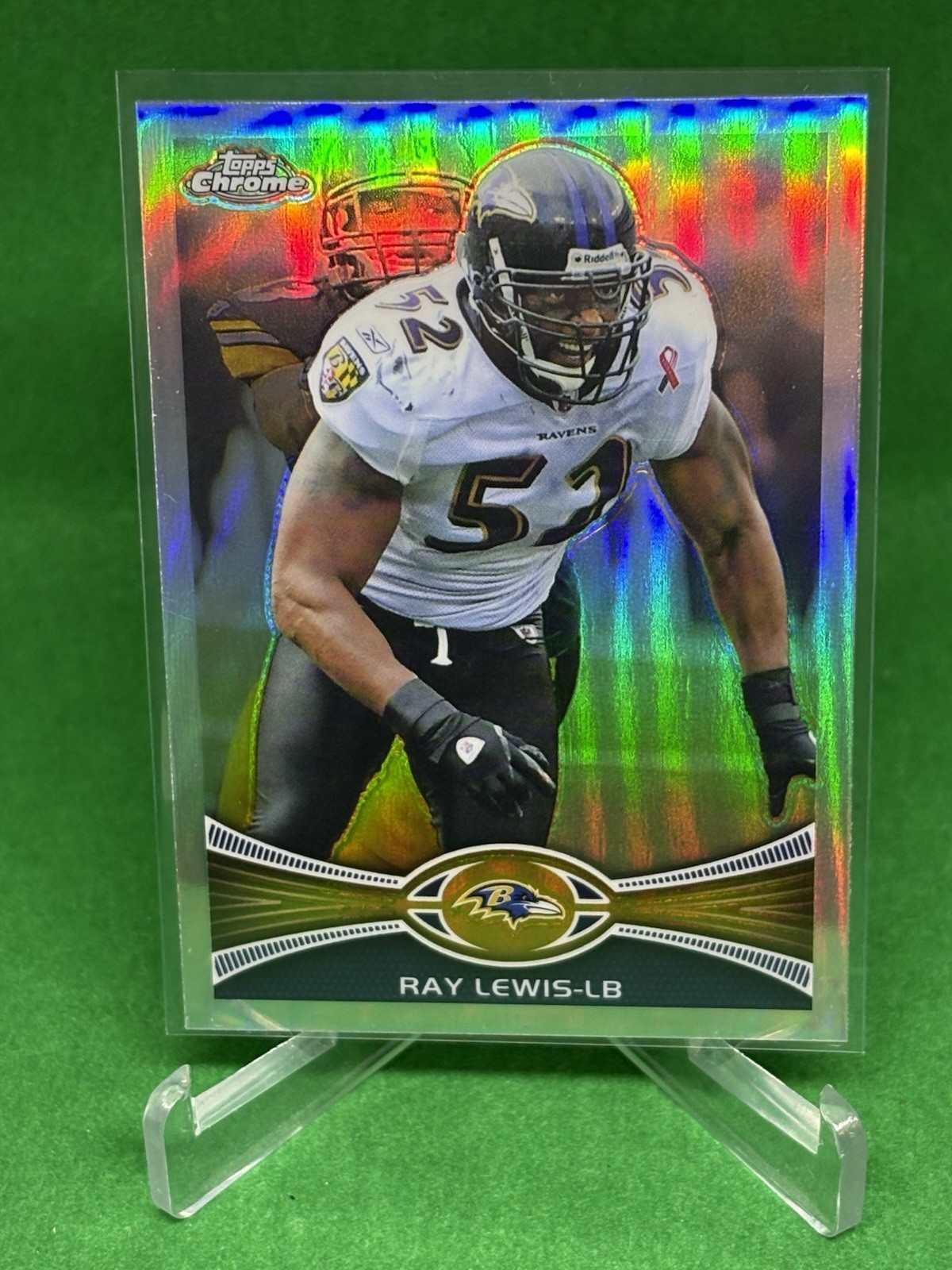 Ray Lewis 2012 Topps Chrome #121 Refractor HOF Baltimore Ravens Miami Hurricanes