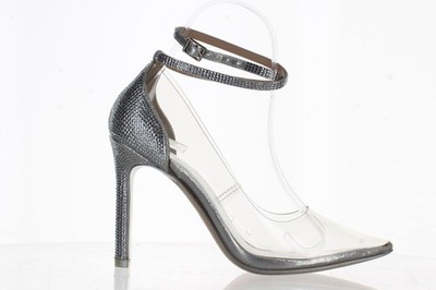 JLO by Jennifer Lopez Womens Morley2 Silver Ankle Strap Heels Size 6 (7686476)