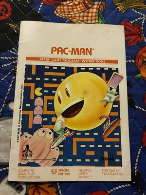VINTAGE 1981 Original Pac-Man Atari 2600 MANUAL ONLY Insert Instructions