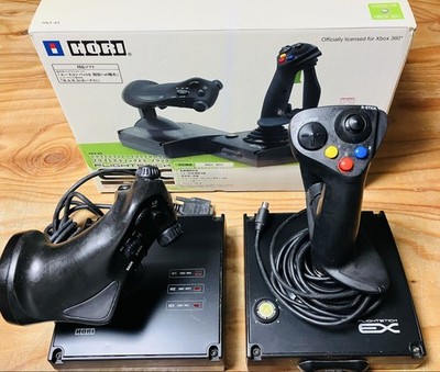 HORI HX3-43 Xbox360 Flight Stick EX Flight Simulator Controller Black