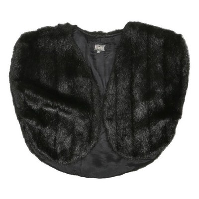 COOL FACE Damen Cropped Jacke schwarz Kunstfell M Polyestermischung weiche Struktur